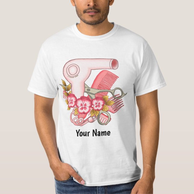 T-shirt Esthéticienne Pensée Rose  (Devant)