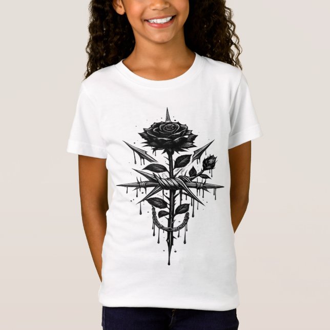 T-Shirt esthétique à rayures minimales de Paris (Devant)