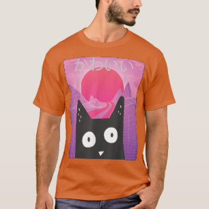 T-shirt Esthétique Alt Cute Anime Retro Kitten Neko Synthw