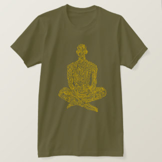T-shirt Esthétique ascétique (armée avec le jaune)