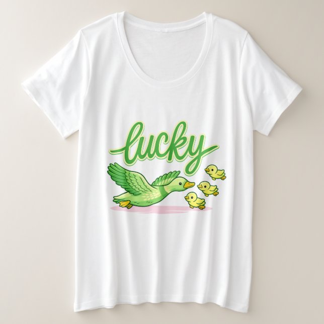 T-shirt esthétique au trèfle vert chanceux - Saint (Design devant)