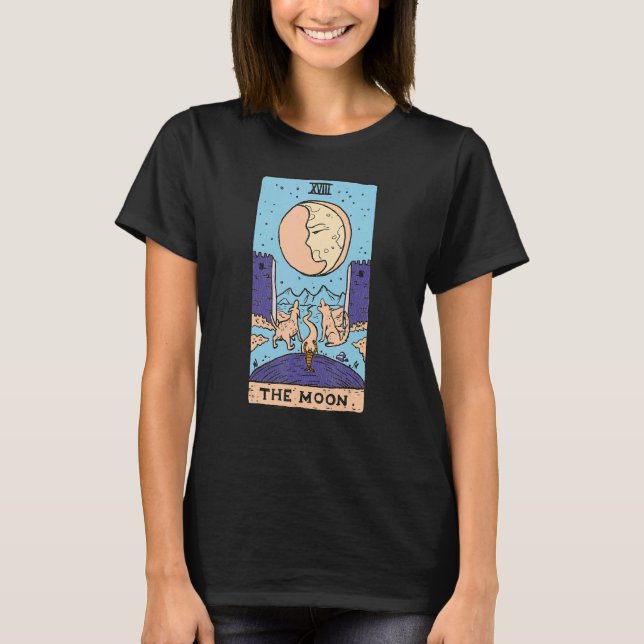 T-shirt Esthétique Carte Moon Tarot (Devant)