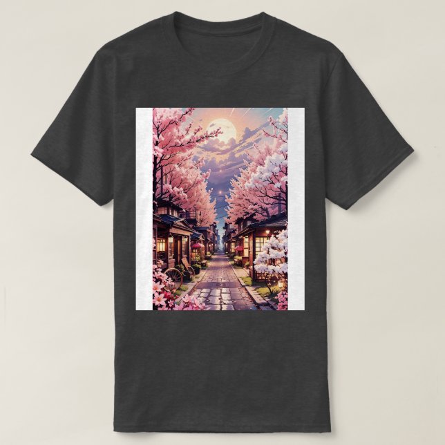 T-shirt Esthétique de la fleur Sakura (Design devant)