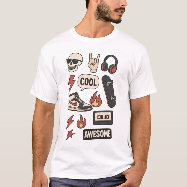 T-shirt esthétique garçon rockstars  (Devant)