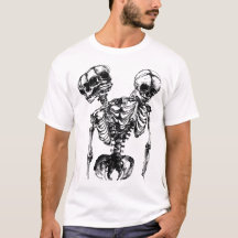 T-shirt esthétique gothique sombre squelettique