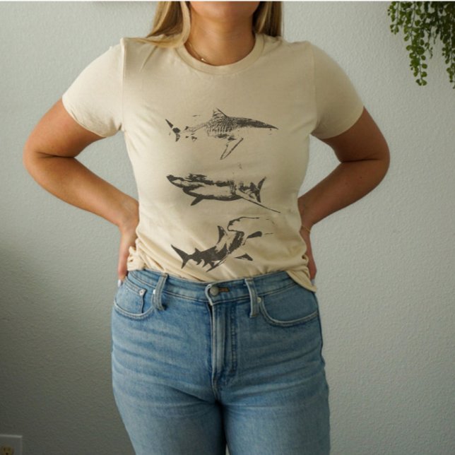 T-shirt esthétique Grunge Shark (Créateur téléchargé)