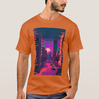 T-shirt Esthétique Indépendante de Ville Japonaise Glitch