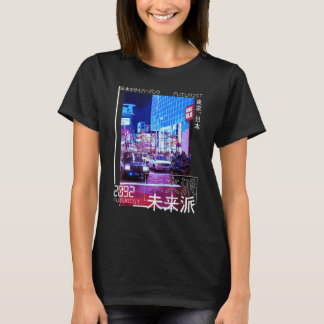 T-shirt Esthétique Japonaise Cyberpunk Tenue de Rue Tokyo