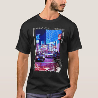 T-shirt esthétique japonaise cyberpunk tenue de rue Tokyo