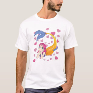 T-shirt Esthétique Japonaise - Fille de sirène d'Anime - M