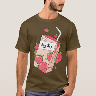 T-shirt esthétique japonaise Otaku Peach des années 90 Lai