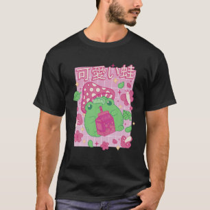 T-shirt Esthétique Kawaii Cute Frog Champignons Cottagecor