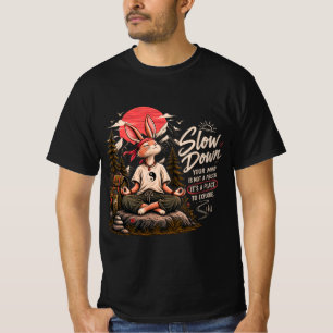 T-shirt Esthétique Lapin Japonais Zen Méditation Ralentir