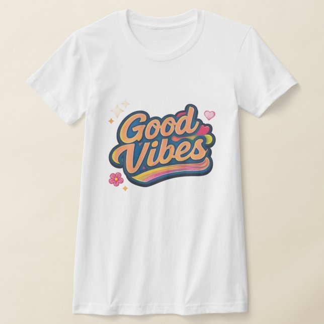 T-shirt esthétique pour femmes « Good Vibes Only » (Poser)