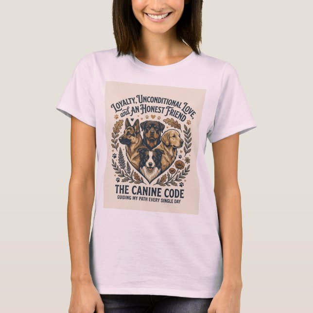 T-shirt esthétique pour fille aimant les chiens ad (Devant)