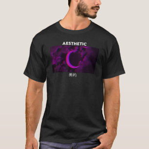 T-shirt Esthétique Purple Lune Vaporwave Goth esthétique
