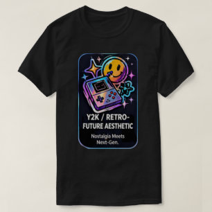 T-shirt esthétique rétro-futuriste Y2K Futuriste