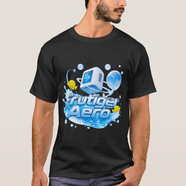 T-shirt esthétique rétro Internet Frutiger Aero (Devant)