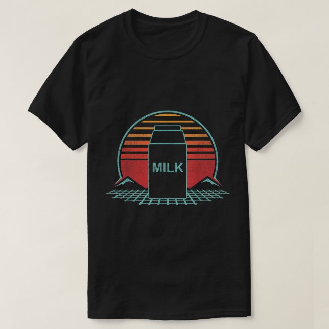 T-shirt Esthétique Rétro Milk Vaporwave (Design devant)