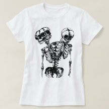 T-shirt esthétique sombre gothique squelette Grung