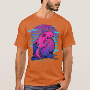 T-shirt Esthétique Vaporwave Axolotl Japonais 90 Axolotl 1