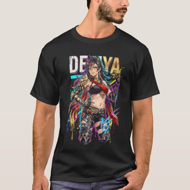 T-shirt esthétique vaporwave Dehya Genshin Impact (Devant)