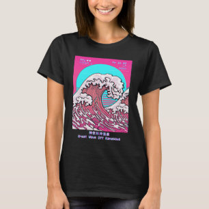 T-shirt esthétique vaporwave Grande Vague au large de Kana