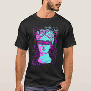 T-shirt Esthétique Vaporwave Japonais Buste Sculpture grec