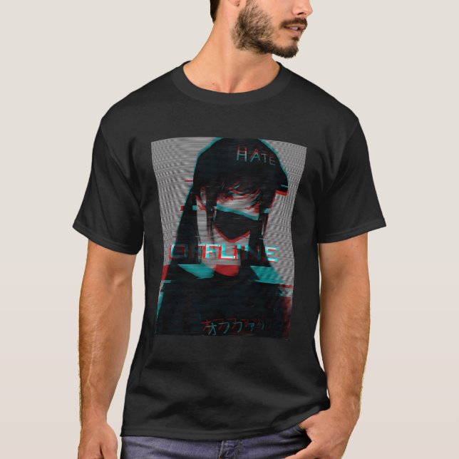 T-shirt Esthétique Vaporwave Japonais Futurisme Anime Anim (Devant)