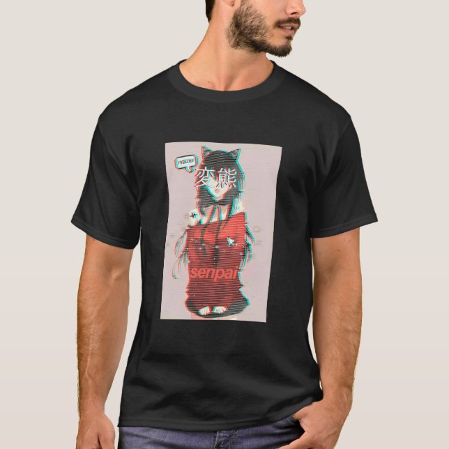 T-shirt Esthétique Vaporwave Japonais Futurisme Anime Anim (Devant)