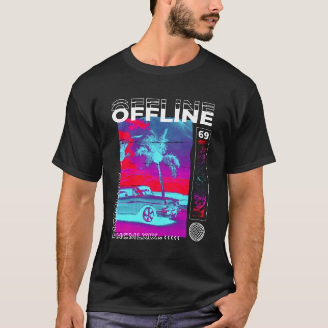 T-shirt Esthétique Vaporwave Japonais Futurisme Streetwear (Devant)