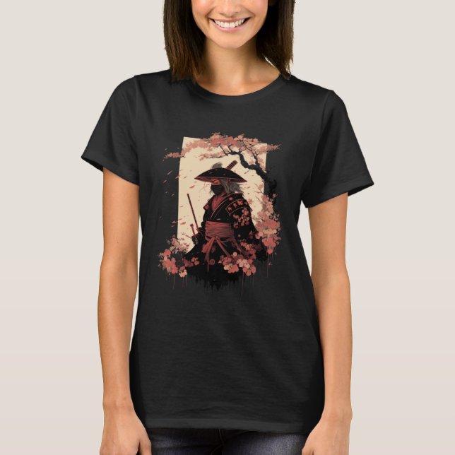 T-shirt Esthétique Vintage Samurai Japonais Samurai Retro  (Devant)