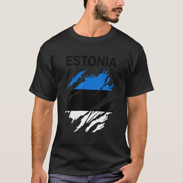 T-shirt Estonia Flag (Devant)