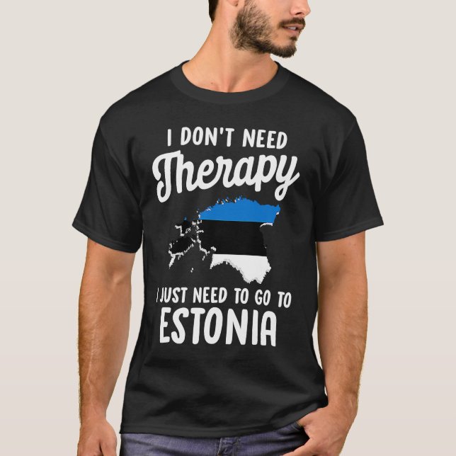 T-shirt Estonian Estonia Distressed Map Flag Estonians (Devant)