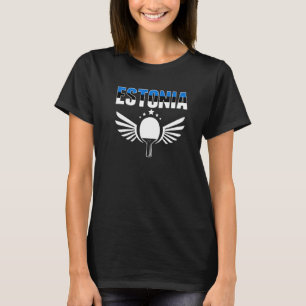 T-shirt Estonie Ping Pong Supporters de Tennis de Table