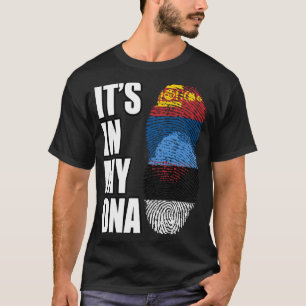 T-shirt Estonien Et Mélangé Drapeau Du Patrimoine De L'ADN