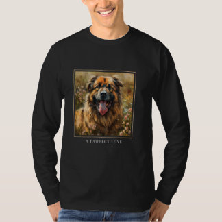 T-shirt Estrela Mountain Dog Jardin Fleurs Peinture Animal