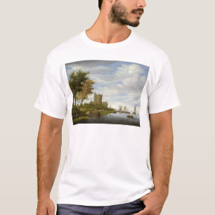 T-shirt Estuaire de rivière avec un château