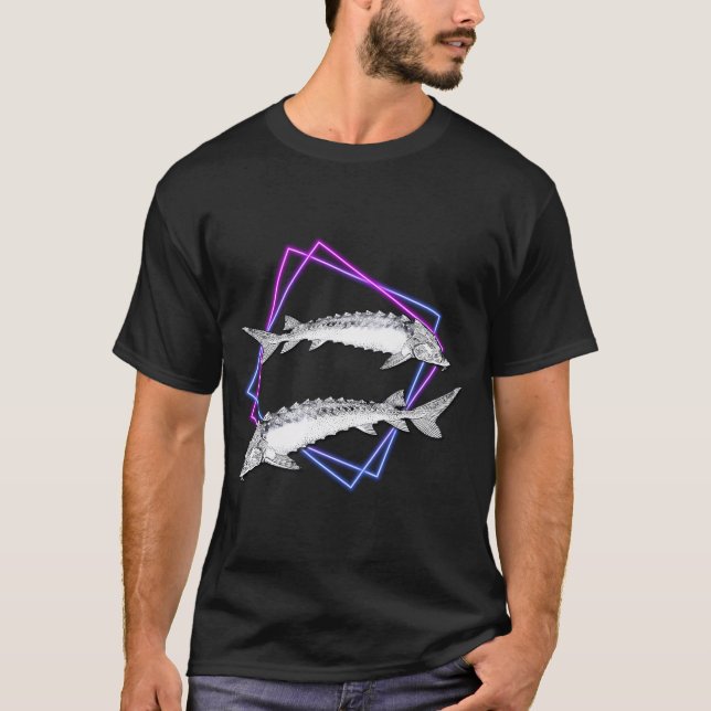 T-shirt Esturgeon Néon (Devant)