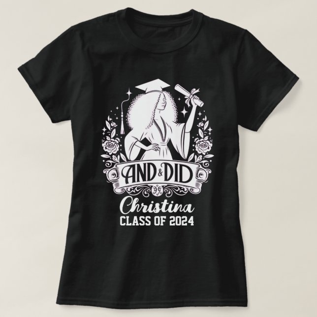 T-shirt ET A FAIT Urban Female Silhouette Trendy Graduatio (Design devant)