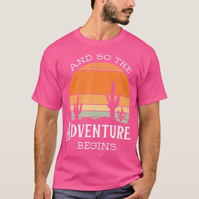T-shirt Et ainsi commence l'aventure Bachelorette Randonné (Devant)
