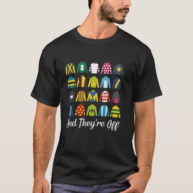 T-shirt Et c'est parti Jour de course de chevaux Derby Fun (Devant)