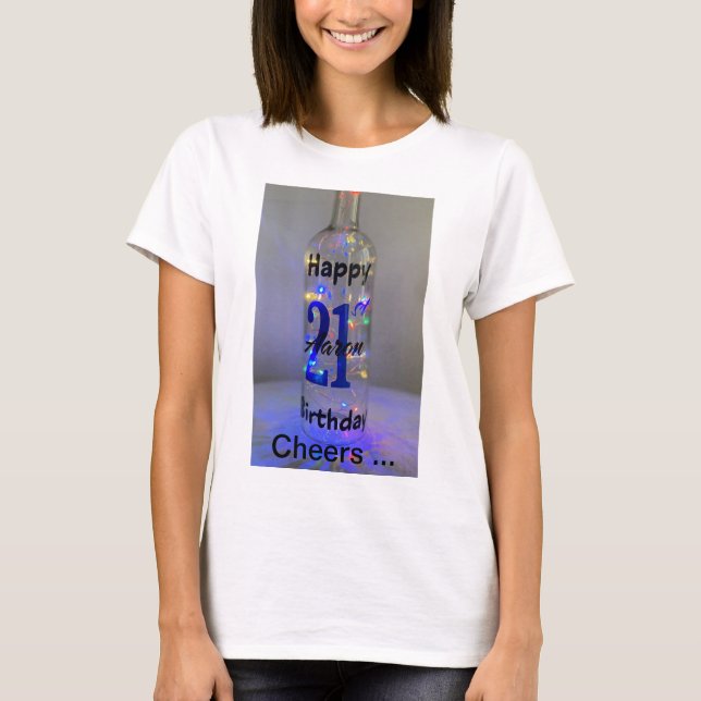 T-shirt Et "Cheers to 21 Tee" ou "Twenty-One & Fabu (Devant)
