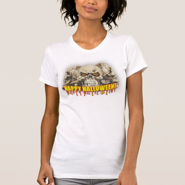 T-shirt et crânes pour femmes jersey fin (Devant)