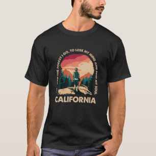 T-shirt Et Dans La Forêt Je Pars En Californie Fores Souve