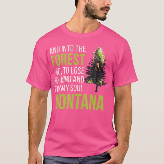 T-shirt Et Dans La Forêt Je Vais Forêt Souvenir Montana C (Devant)