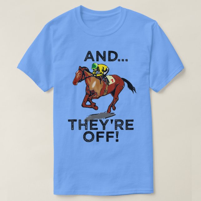 T-shirt Et Ils Hors Drôle Cheval Racing Jeu Gift (Design devant)