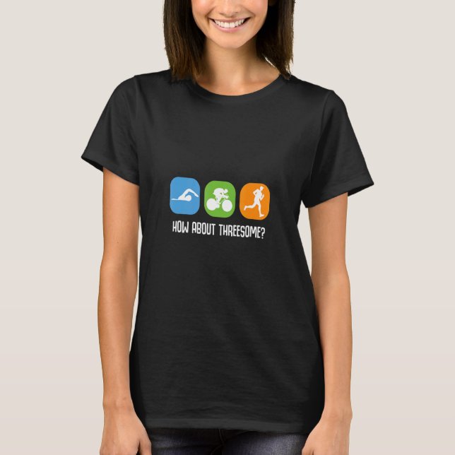 T-shirt Et La Course Triathlète Triathlon (Devant)
