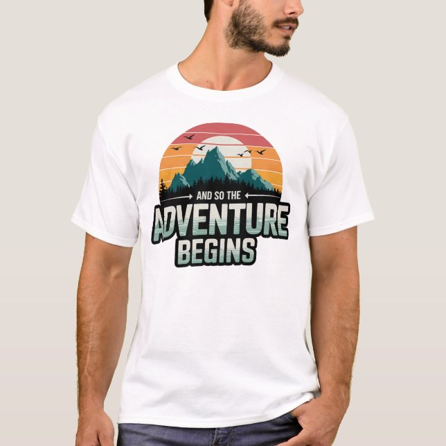 T-shirt Et l'aventure commence en couleurs vives (Devant)