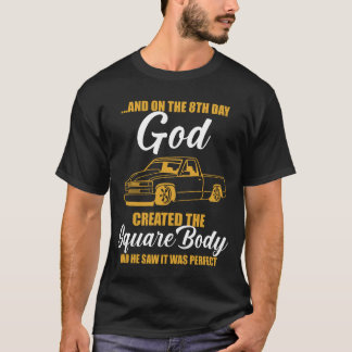 T-shirt et le jour du vintageth dieu a créé le bo carré